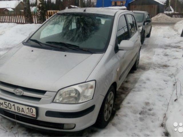 Hyundai Getz после приличного ДТП.